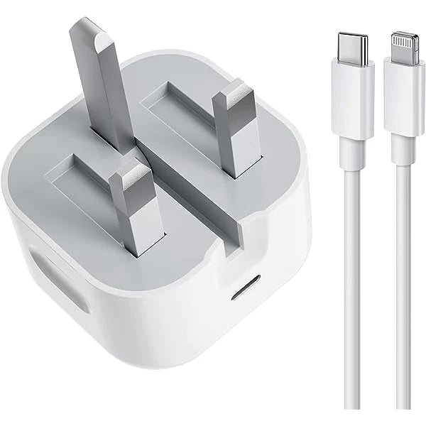 Apple Iphone USB-C 3 Pin 20W Power Adapter & Cable Complete Charger